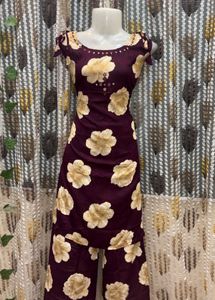 Floral Print Kurta and Palazzo Set