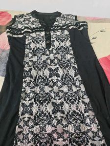 Red Floral Print Kurta