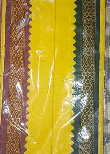 2 Men's White Dhoti And Two Gamcha