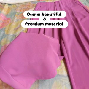 Barbie Pink Pleated Wide Leg Pants