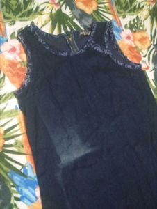 Navy Blue Sleeveless Dress
