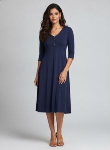 Navy Blue Casual Dress