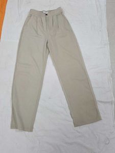 Zara Cream Wide Leg Trousers