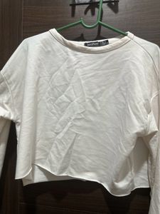 White Basic T-Shirt crop top  ✨🖤
