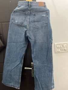 BERSKHA  Ripped Wide-Leg Jeans