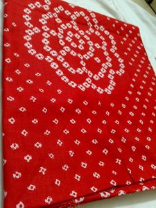 Red Bandhani Dress Material
