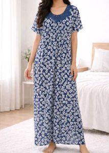 Floral Print Maxi Nightgown