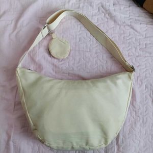 Daping Cream Crossbody Bag with Pouch
