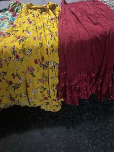 Boho Floral Maxi Skirts (Set of 3)