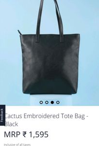 Unused Chumbak embroidery tote bag