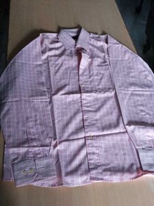 Men's Pink Checkered Long Sleeve Shirt
