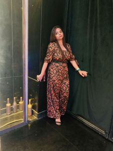 Floral Print Wide-Leg Jumpsuit