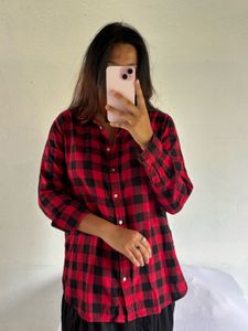 Red &amp; Black Checkered Shirt