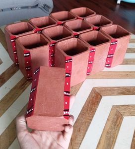 Set of 12 Terracotta Glasses