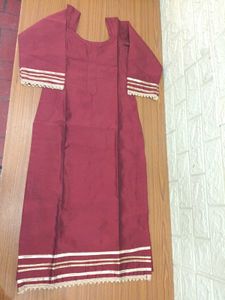 Maroon Kurta Set with Trousers