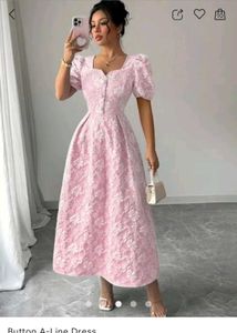 brand new ( savana)Pink Floral Button A-Line Dress