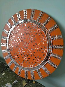 8=Handmade Mirror Lippan Art Wall Hanging 🧡