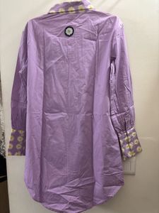 FOREVER 21 Lavender Shirt Dress with Daisy Print