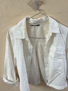 Classic White Cropped Shirt