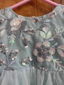 Sparkly Teal Baby Dress