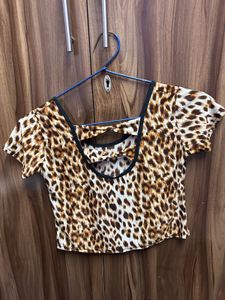 cheetah crop top