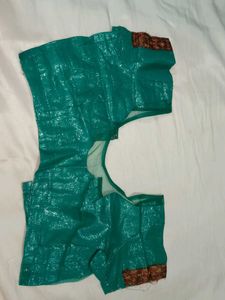 Emerald Green Embroidered Saree with blouse