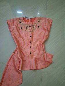 Designer Peach y2k top