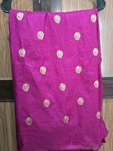 Magenta Saree with Embroidery