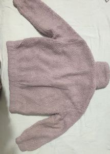 Lilac Fuzzy Zip-Up Jacket