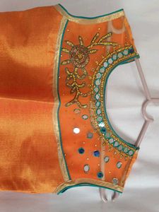 Orange Embroidered Blouse