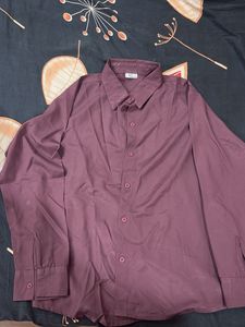 Men's Casual Purple Long Sleeve Shirt