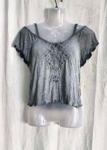 gothic grey top