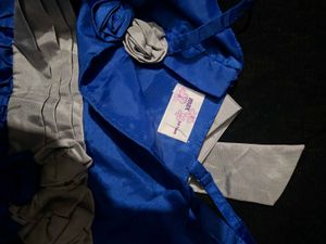 Girls Royal Blue Ruffled Party Dress