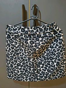 Leopard Print Mini Skirt