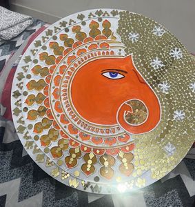 Beautiful Ganesha Lippan Artwork❤️🧿❤️