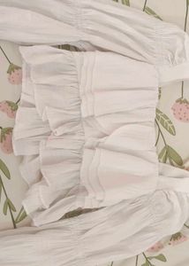 White Ruffle Blouse