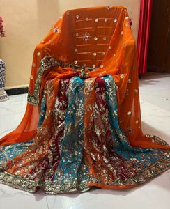 Vibrant Embroidered Saree
