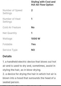 NOVA Hair Dryer