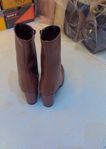 Stylish Brown Heeled Ankle Boots