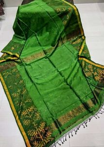 New Khadi cotton handloom Saree with running bp