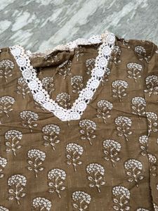 Printed Brown Cotton tunic
