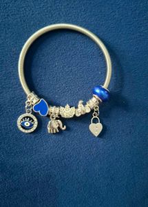 Charm Bracelet with Evil Eye & Heart