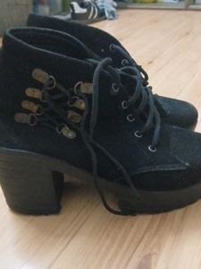 Black Chunky Platform Boots