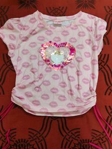 Cute Girls' Pink T-Shirt