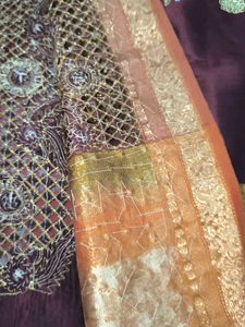 Elegant Embroidered Silk Saree