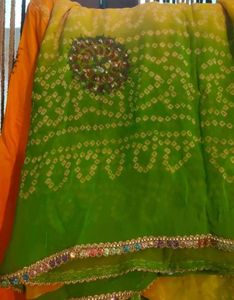 Orange Embroidered lehenga