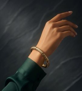 Chunky Textured Gold Bangle