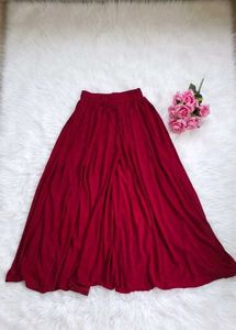 ❤️Maroon Wide-Leg Palazzo Pants