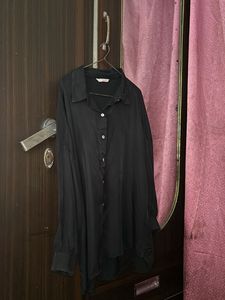 Elegant Black Oversized Shirt