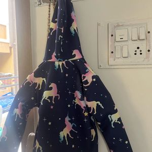 Unicorn Print Bomber Jacket